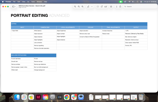 Esoft Portrait Editing SLA